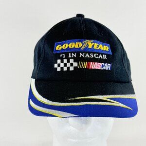 Goodyear NASCAR Embroidered Racing Logo Adjustable Baseball Black & Blue Hat